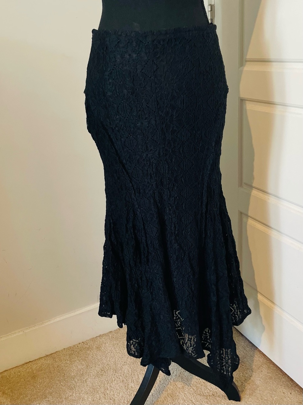 Free People Black Lace Maxi Skirt NWOT - Picture 5 of 6